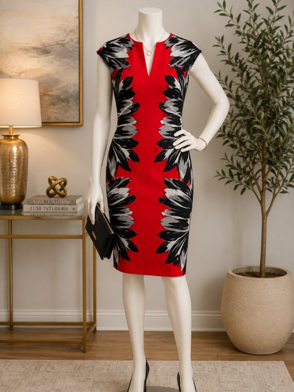 New York & Company Floral Sheath Dress – Women's Size Large (L)